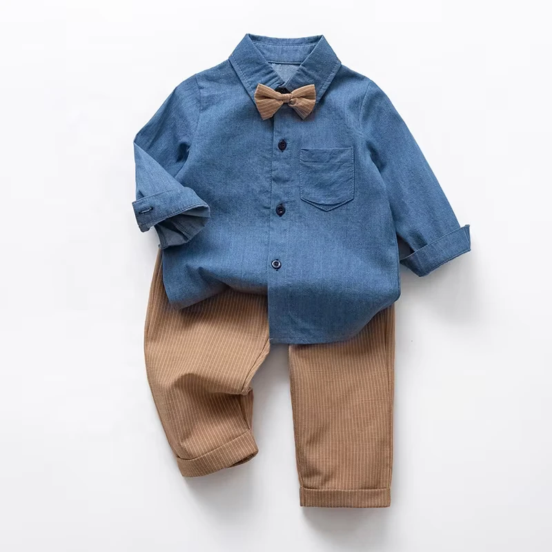 CHINEE-Toddler-Boys-Long-Sleeve-Two-Piece-Gentle-Formal-Suit-With-Bow-Tie-Spring-Autumn-Outfit-for-Daily-Party