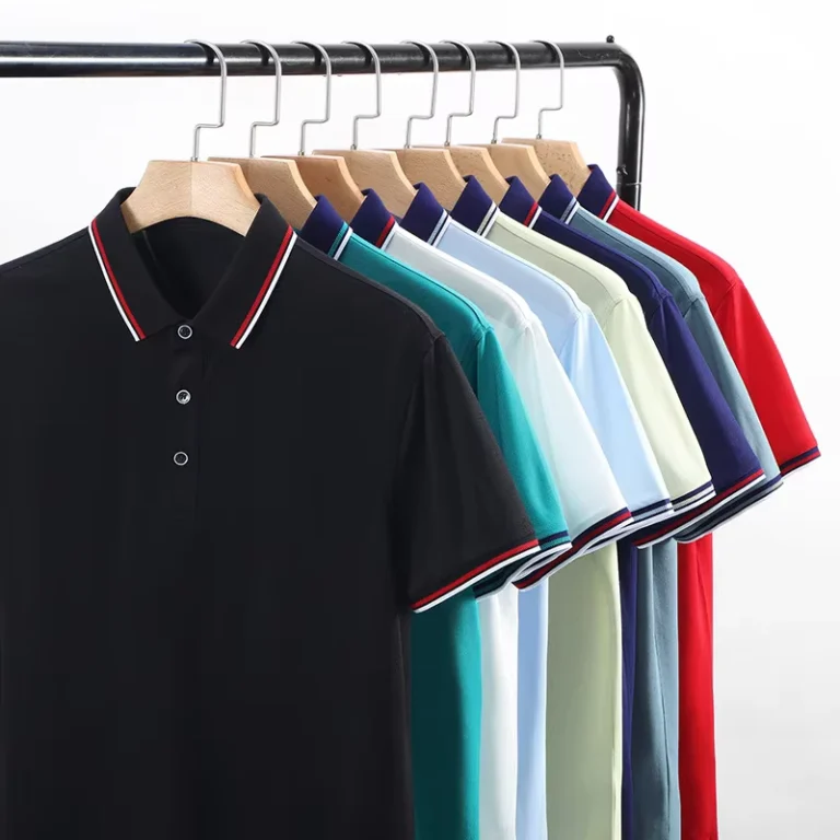 CHINEE-Top-Grade-Seamless-Summer-Mens-Plain-Casual-Turn-Down-Collar-Logo-Short-Sleeve-Tops-Men-Polo-Shirt