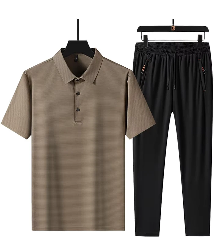 CHINEE-Top-Selling-Summer-Thin-Sports-Set-Mens-Fashion-Solid-Color-Polo-Neck-T-shirt-Long-Pants-Mens-Clothing-Set-1