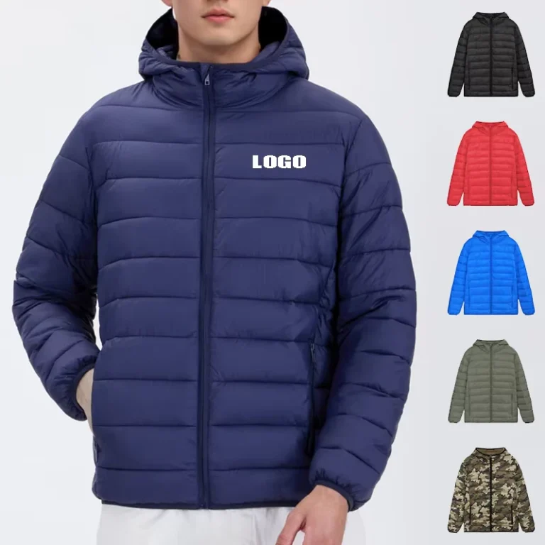 CHINEE-Unisex-Puffer-Jacket-with-Hood-Zipper-Quilted-Casual-Jacket-Polyester-Filled-Windproof-Warm-Jacket-for-Winter