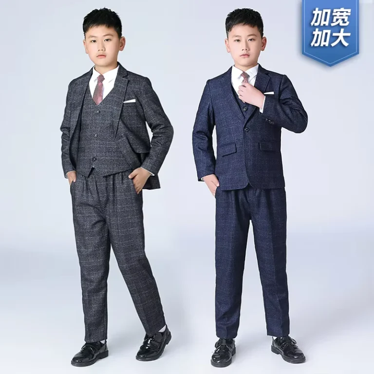 CHINEE-Unisex-School-Formal-Wear-British-Style-Plaid-Suit-Set