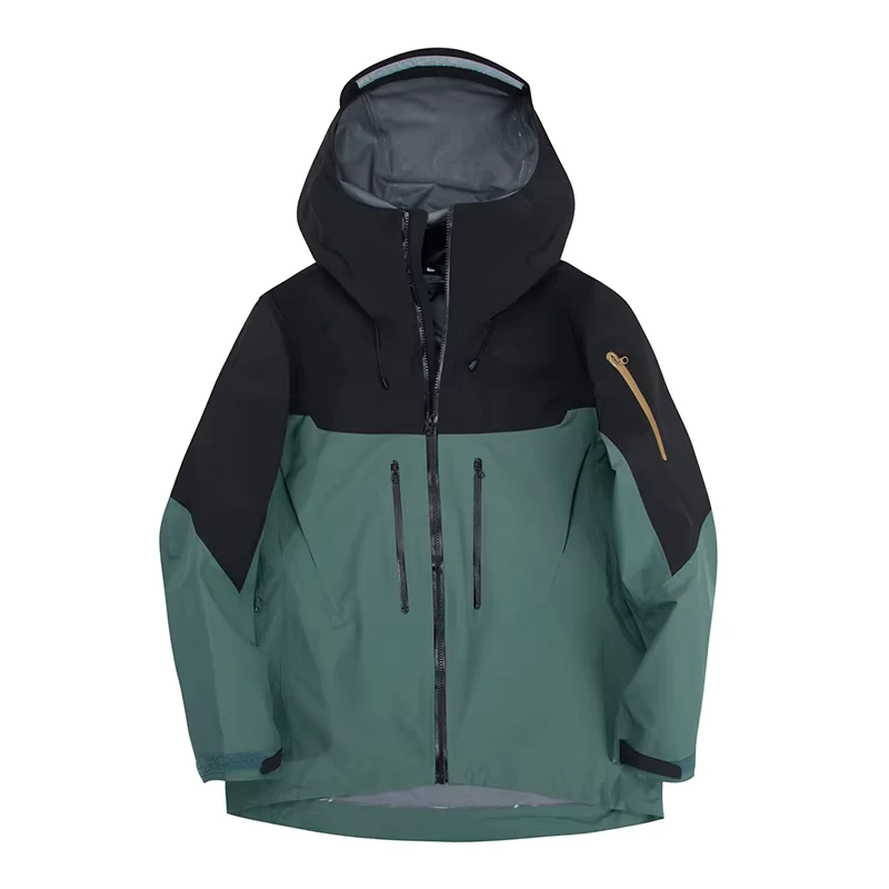 CHINEE-Unisex-Waterproof-Windproof-Breathable-Thin-Hard-Shell-Outdoor-Jacket-Hood-Zipper-Closure-Bonded-Seam-Sealed-3D-Cutting-Hiking