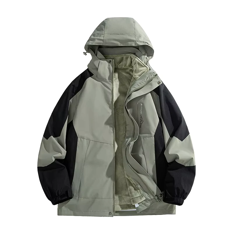 CHINEE-Unisex-Winter-Long-Zip-up-Hooded-Sports-Jacket-Windproof-100-Polyester-Thick-Custom-Label
