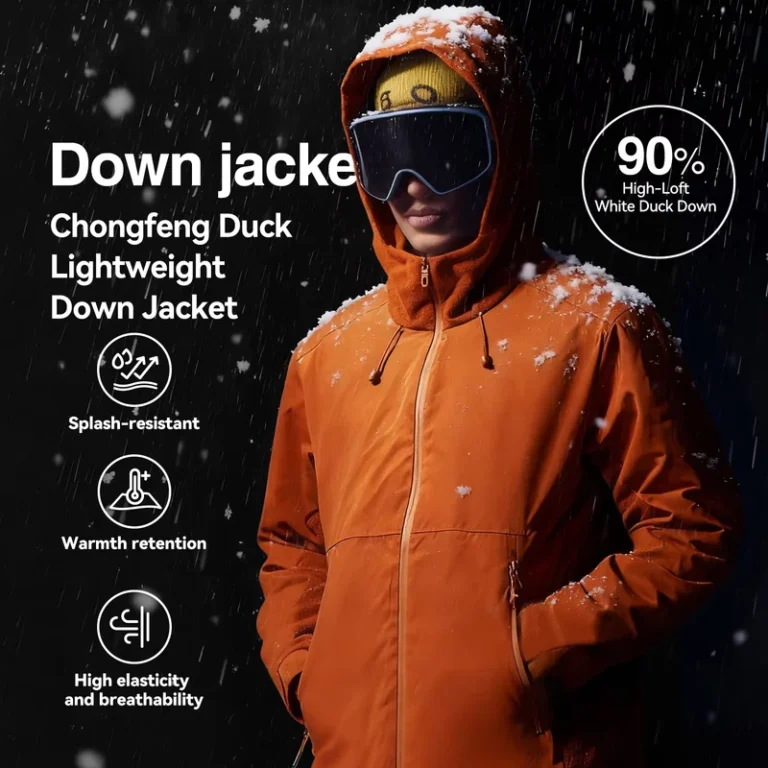 CHINEE-Waterproof-Thin-Outdoor-Hiking-Down-Jackets-90-White-Duck-Thermal-Hooded-Fully-Taped-Seams-Outdoor-Activewear-Unisex