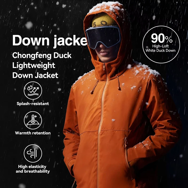 CHINEE-Waterproof-Thin-Outdoor-Hiking-Down-Jackets-90-White-Duck-Thermal-Hooded-Fully-Taped-Seams-Outdoor-Activewear-Unisex