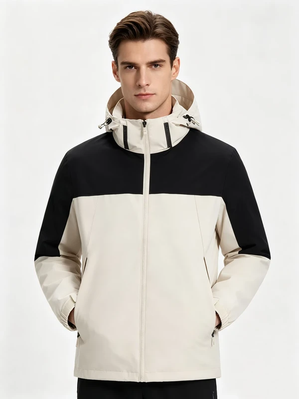 CHINEE-Waterproof-Windproof-Warm-Hard-Shell-Outdoor-Jacket-Adjustable-Hood-Cinch-Secure-Plug-In-Hood-Connection-Durable-Hiking-Climbing