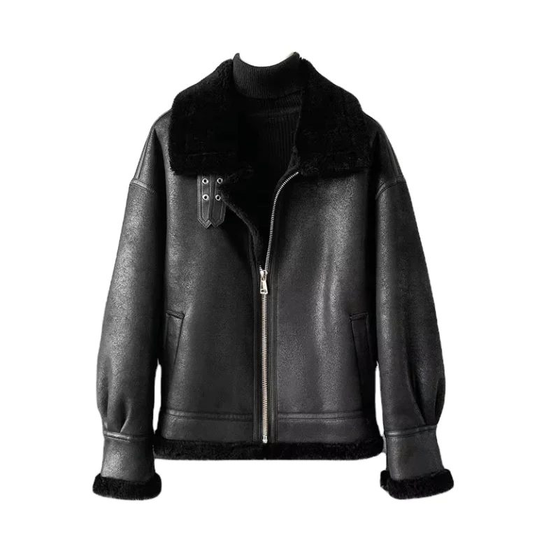 CHINEE-Winter-New-Short-Lamb-Wool-Fur-Warm-Coat-Female-Stand-up-Collar-Motorcycle-Jacket-JT412-1