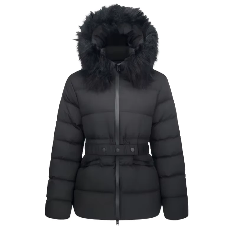 CHINEE-Winter-New-Womens-Warm-Reversible-Hooded-Quilted-Jacket-with-Logo-and-Button-Casual-All-Match-Stand-Up-Collar-Windproof