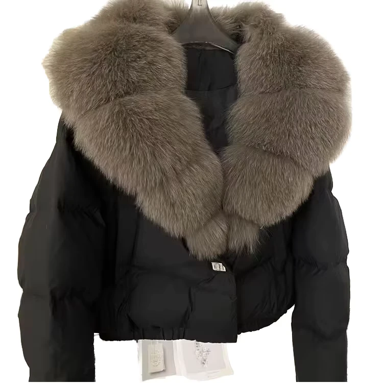 CHINEE-Winter-Womens-90-White-Duck-Feather-Parka-Windproof-Big-Natural-Fox-Fur-Fluffy-Puffer-Coat-90-White-Duck-Short