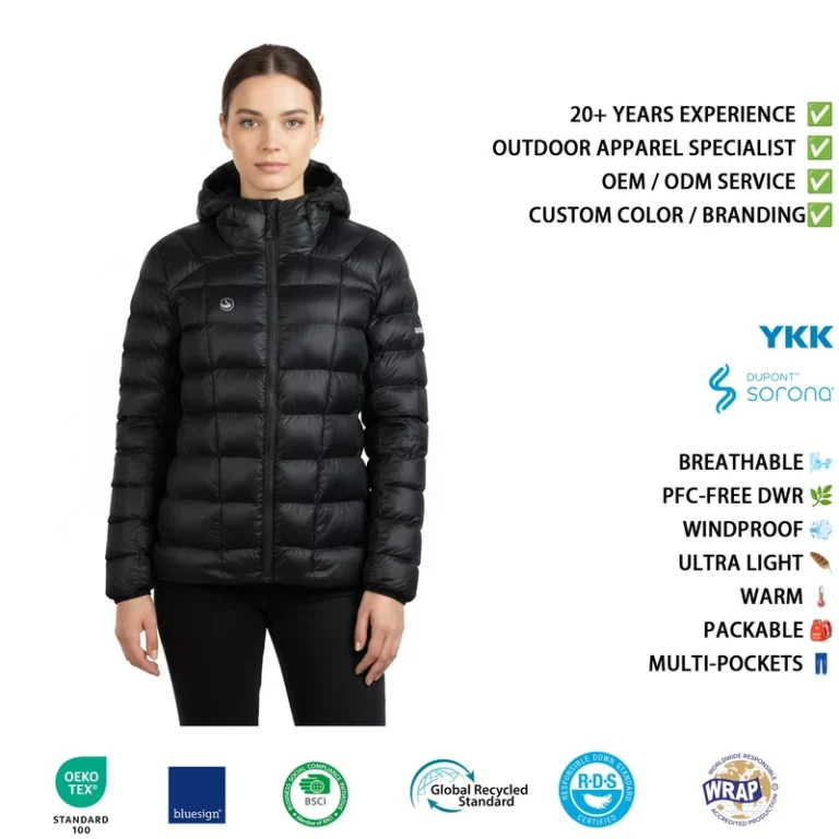 CHINEE-Women-Lightweight-Jacket-Packable-Warm-Windproof-Breathable-Sorona-Insulation-Outdoor-OEM-ODM-Custom