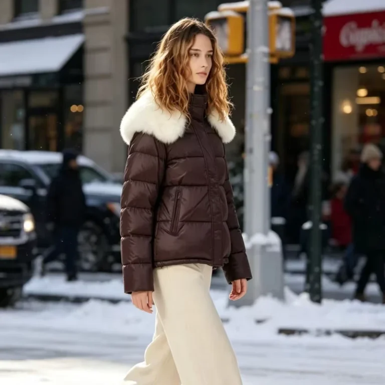 CHINEE-Women-Premium-Goose-Down-Puffer-Jacket-Genuine-Fox-Fur-Collar-Nylon-Shell-Cinched-Waist-Hooded-Winter-Coat