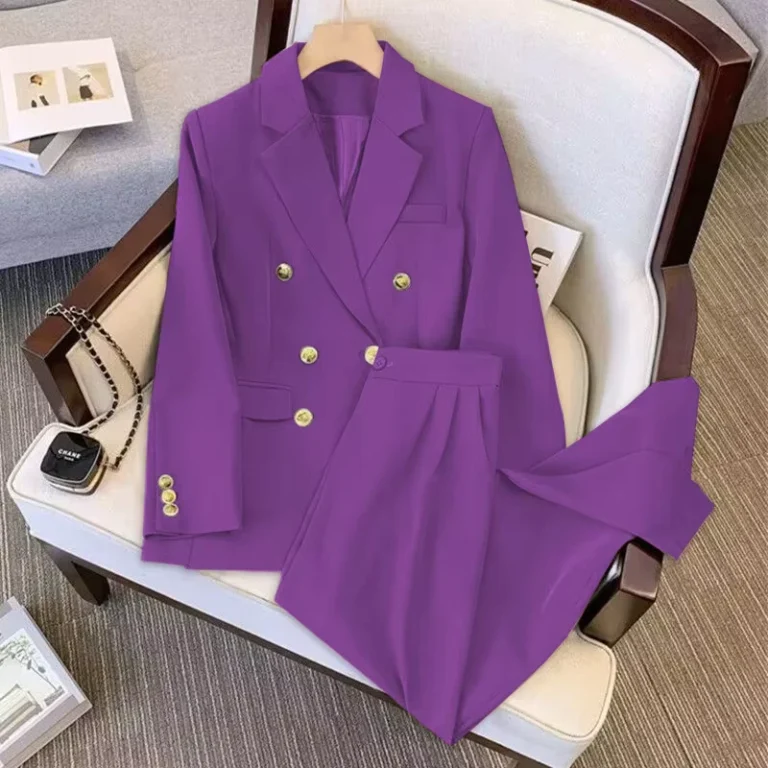 CHINEE-Women-Suit-Coat-Long-Pants-Suits-2-Piece-Set-Solid-Color-Jacket-Blazer-Pants-Spring-Autumn-Lady-Office-Casual-Suits