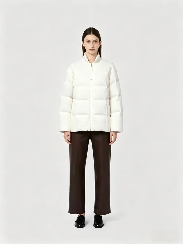 CHINEE-Womens-Beige-High-End-Duck-Down-Puffer-Jacket-Luxury-Winter-Warm-Outerwear-for-Ladies-New-Arrival