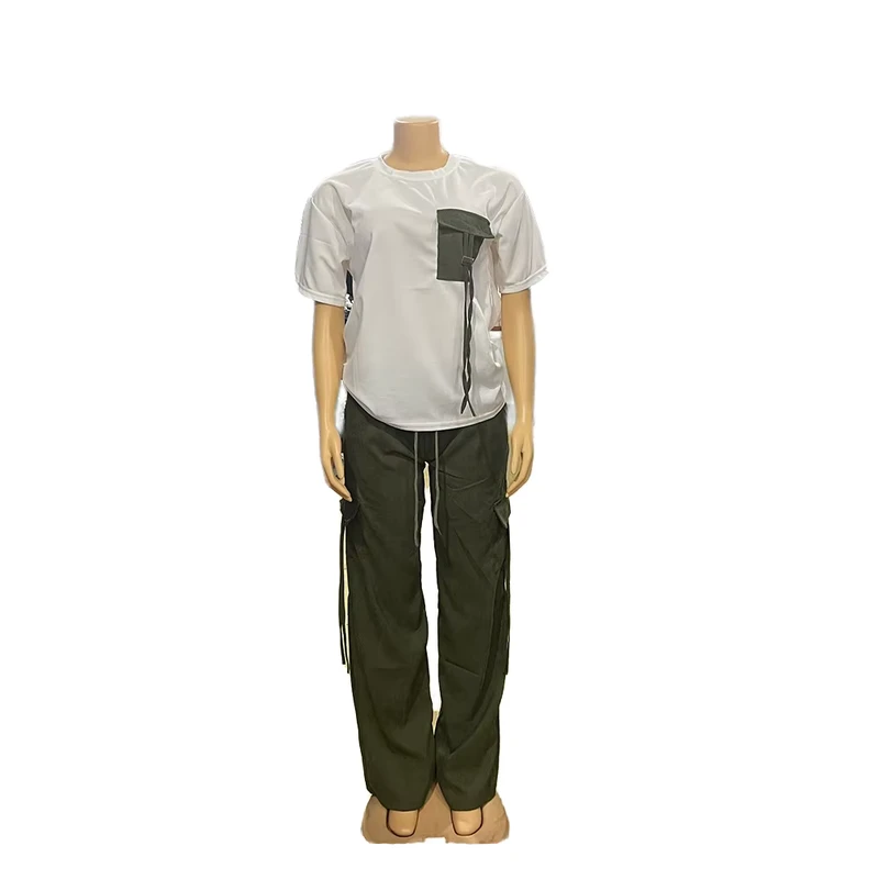 CHINEE-Womens-C250414-Africa-Fashion-Suit-Round-Neck-Loose-Short-Sleeve-Casual-T-Shirt-with-Solid-Pattern