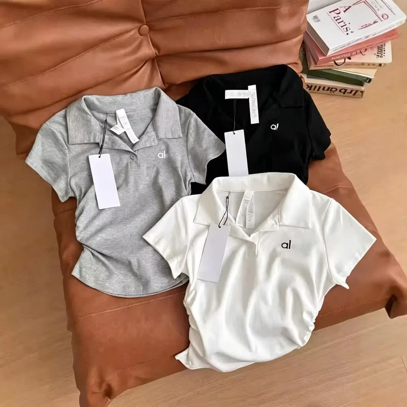 CHINEE-Womens-Cotton-Sports-Polo-Shirt-Shorts-Set-Three-quarter-Sleeve-Breathable-Comfortable-Summer-Athletic-Casual-Wear-Multiple