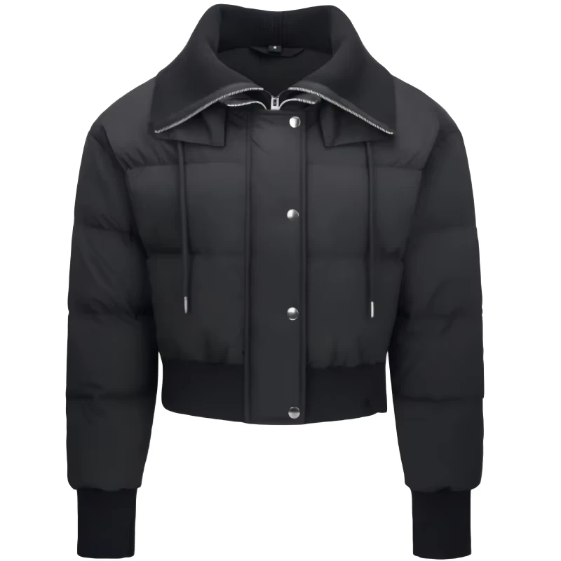 CHINEE-Womens-Fashionable-Custom-Winter-Jackets-Warm-Reversible-Hooded-Quilted-Jackets-Logo-Detail-Nylon-Shell
