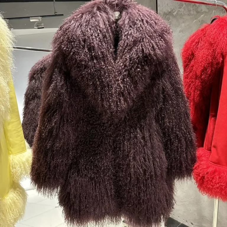 CHINEE-Womens-Fashionable-Warm-Winter-Fur-Turn-Down-Collar-Long-Length-Coat