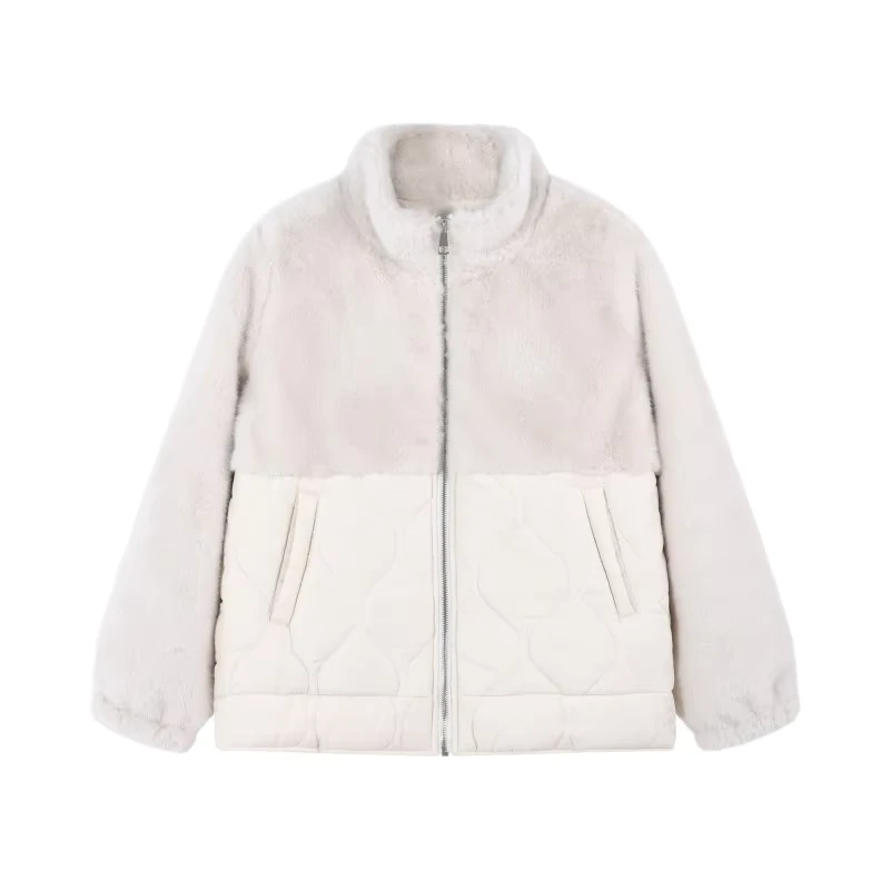 CHINEE-Womens-Functional-Faux-Fur-Autumn-Eco-Friendly-Windproof-Jacket-Quilted-Polyester-Outerwear-Stand-Collar-Logo-for-Nordic