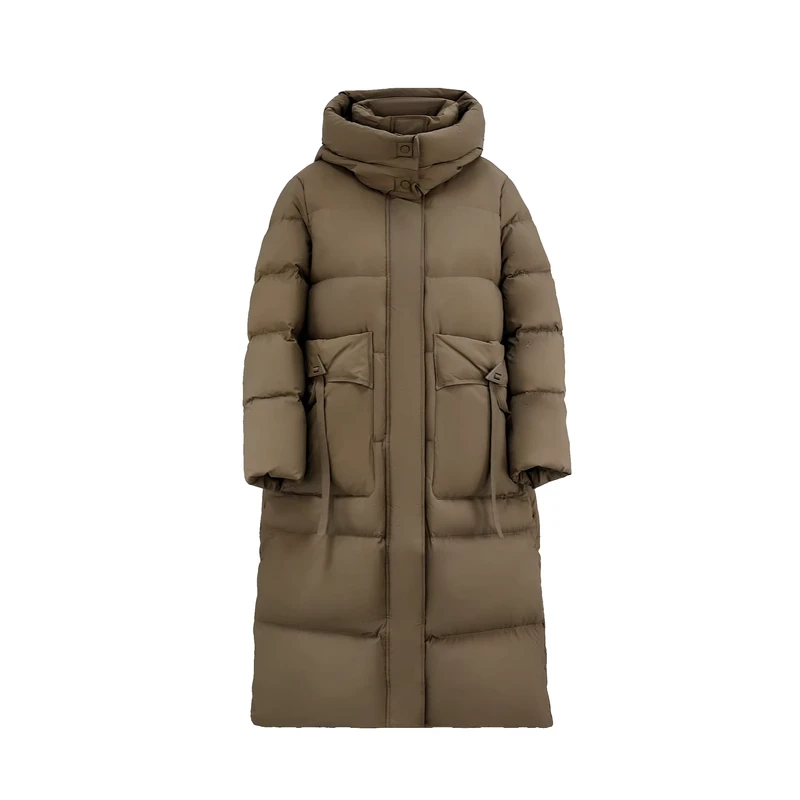 CHINEE-Womens-Hooded-Windproof-Waterproof-Warm-Winter-Coat-Thick-Furry-Blouson-Jacket-Zipper-Closure-Long-Deep