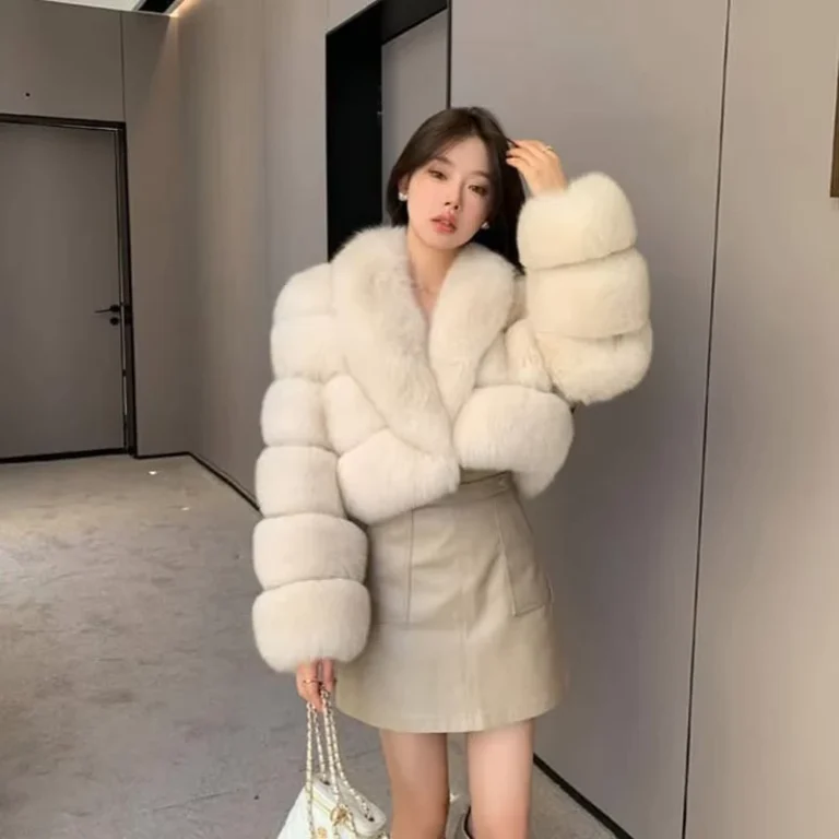 CHINEE-Womens-Latest-Design-Winter-Cropped-Bubble-Jacket-Plus-Size-Short-Motorcycle-Overcoat-Faux-Fur