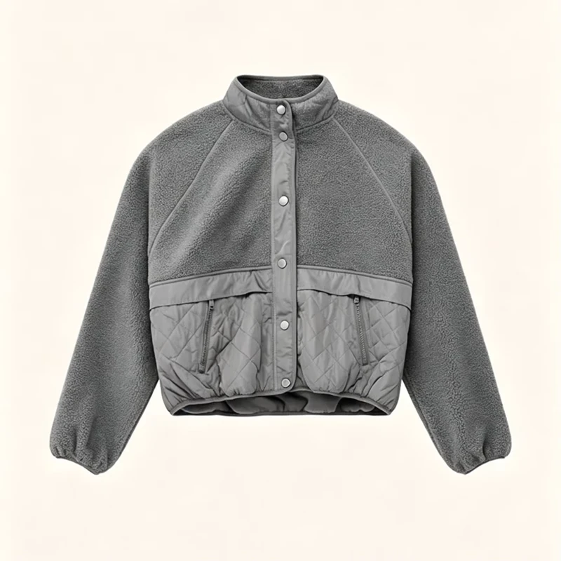 CHINEE-Womens-Lightweight-Vintage-Fleece-Jacket-Full-ZIP-High-Neck-Long-Sleeve-Outerwear-Warm-and-Cozy-Breathable-Fall-Winter-Coat