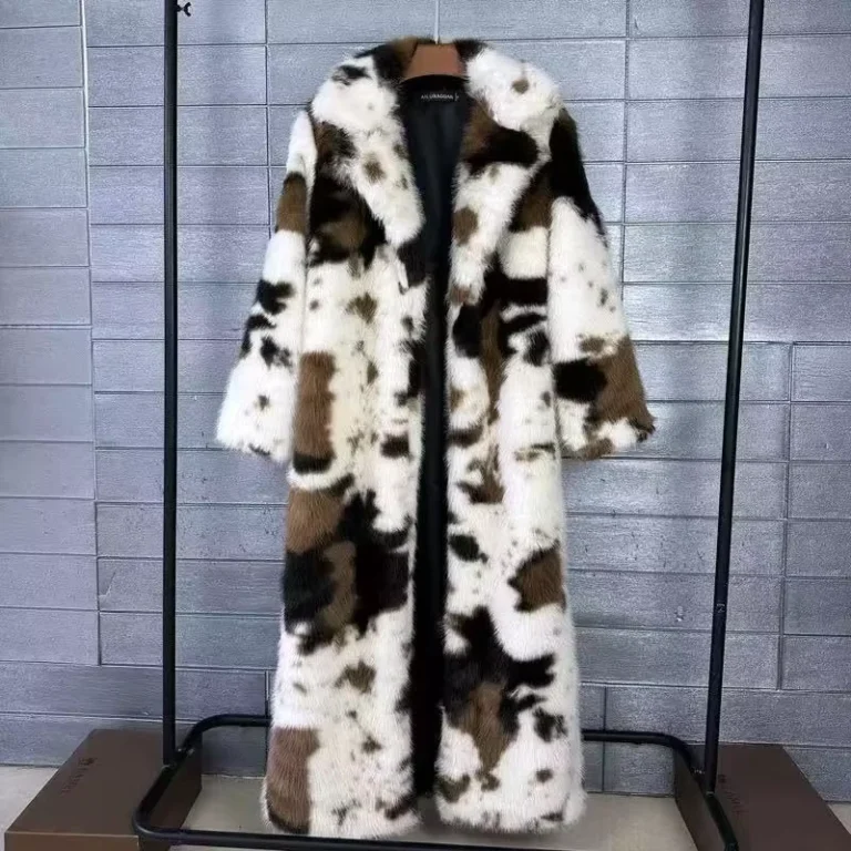 CHINEE-Womens-Long-Mink-Faux-Fur-Thick-Casual-Jacket-for-Autumn-Winter-Leopard-Print-with-Pockets-Loose-Fit-and-Washed-Technics