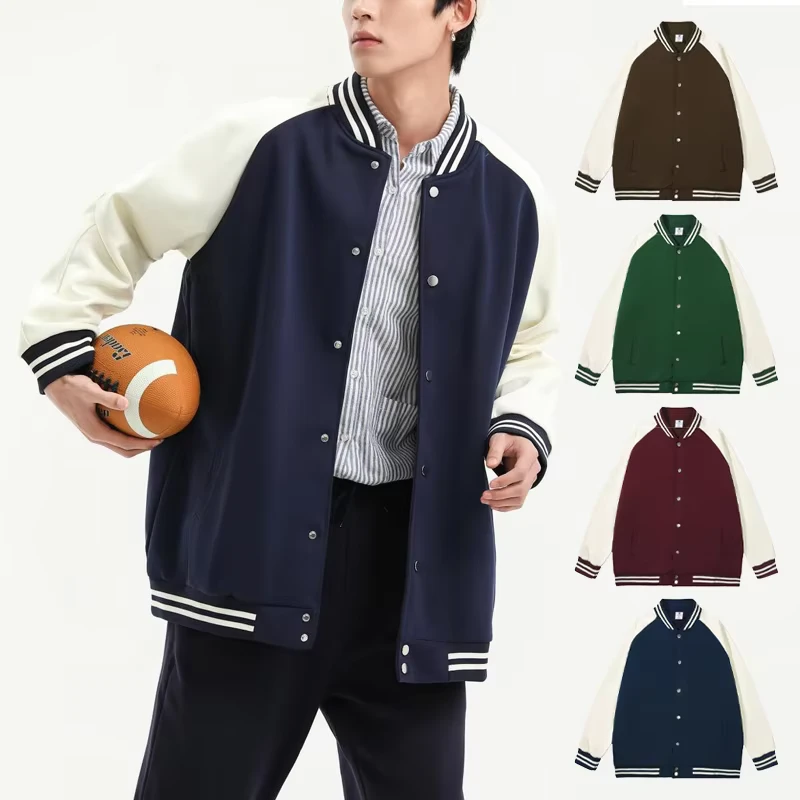 CHINEE-Womens-Mens-Baseball-School-Team-Jacket-Casual-Button-Pilot-Jacket-Lightweight-Sports-Shirt-Jacket