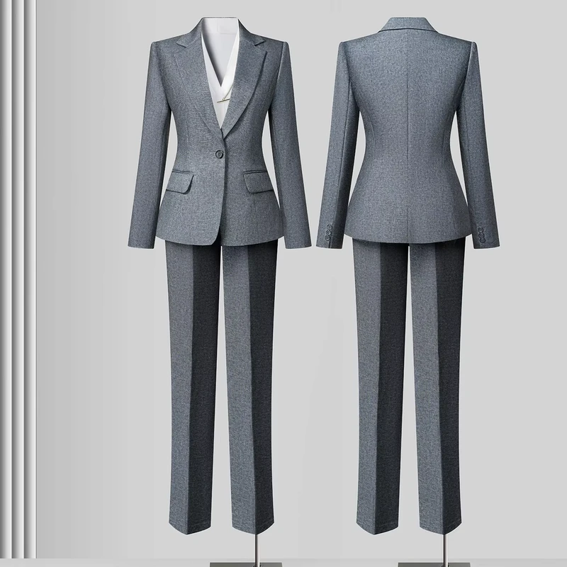 CHINEE-Womens-Professional-Work-Suit-Set-Spring-Autumn-Ms.-Grey-Suit-Jacket-for-College-Students-and-Interviews-1