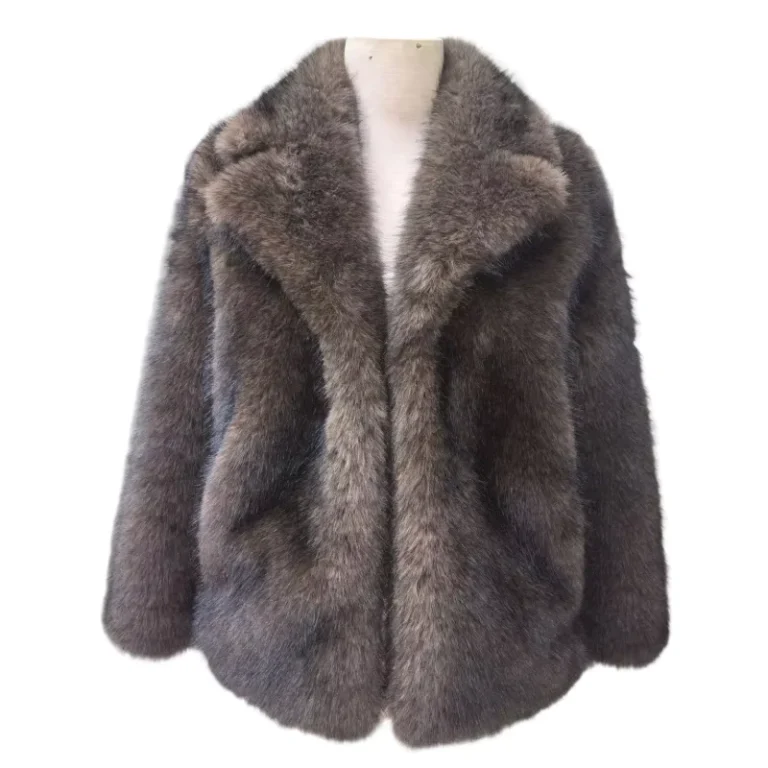 CHINEE-Womens-Short-Brown-Faux-Fox-Fur-Coat-Classic-Lapel-Collar-Warm-Winter-Outerwear-Soft-Plush-Faux-Fur-Jacket