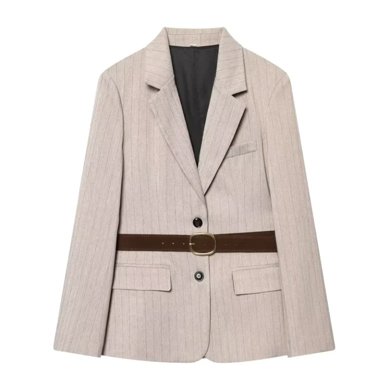 CHINEE-Womens-Spring-New-Arrival-Belted-Collar-Stylish-Long-Sleeved-Suit-Jacket-with-Padded-Shoulders-2226163-1