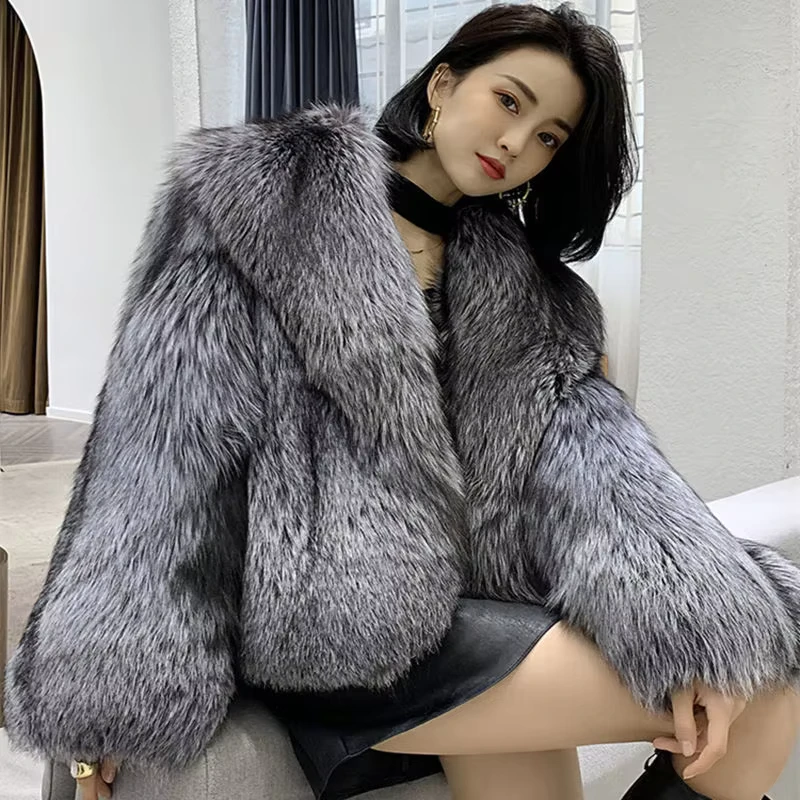 CHINEE-Womens-Trendy-Slim-Slim-Faux-Fox-Fur-Jacket-Fashionable-Whole-Piece-Imitation-Leather-Coat-Casual-Winter-Outerwear