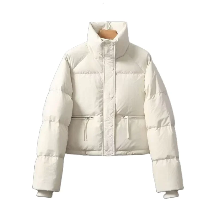 CHINEE-Womens-Winter-Long-Sleeve-Baggy-Short-Cotton-Coats-With-Pockets-Zipper-Puffer-Jacket