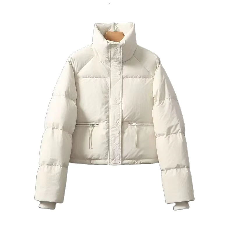 CHINEE-Womens-Winter-Long-Sleeve-Baggy-Short-Cotton-Coats-With-Pockets-Zipper-Puffer-Jacket