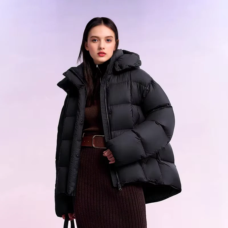 CHINEE-Womens-Winter-Outdoor-Knitted-100-Nylon-Waterproof-Windproof-Breathable-Warm-Thick-Bubble-Hooded-Bomber-Jacket-Detachable-Hat