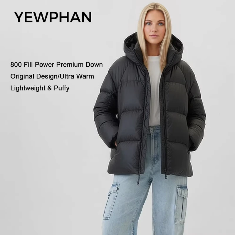 CHINEE-Womens-Winter-Thick-Waterproof-Eco-Friendly-Hooded-Quilted-Down-Jacket-With-Polyester-Shell