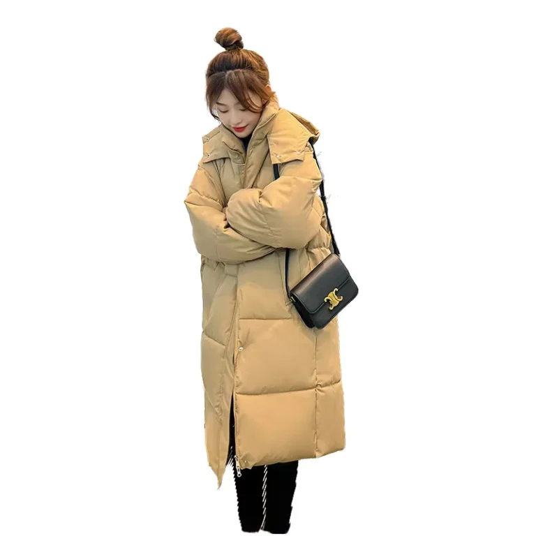 CHINEE-Womens-Winter-Warm-Breathable-Memory-Fabric-Quilted-Jacket-100-Polyester-Eider-Filling-150g-200g-Hooded-Collar-Zipper