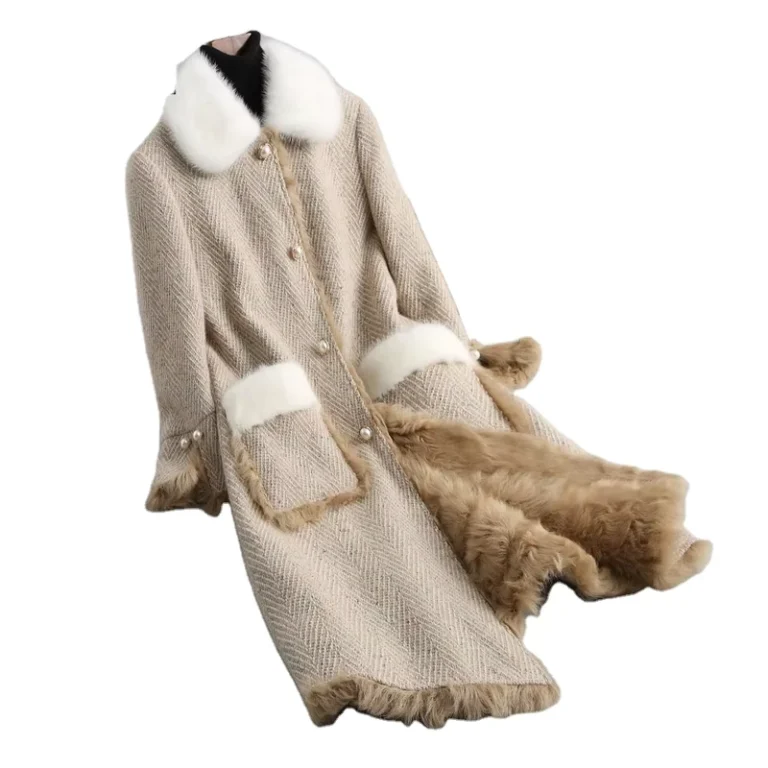 CHINEE-Womens-Winter-Warm-Genuine-Wool-Fur-Belt-Jacket-Overcoat-Turn-down-Collar-Lady-Long-Fur-Coat-Mink-Fur-Collar-A18609