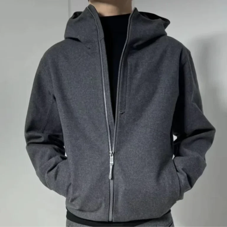 CHINEE-Wool-Outdoor-Warm-Breathable-Plus-Size-Hooded-Hard-Shell-Jacket-Stand-Collar-Zipper-Closure-Unisex-Autumn-Winter