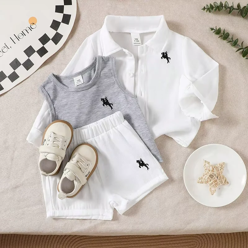 CHINEE-Young-Baby-Boy-Clothes-Fashion-White-Print-Apparel-Toddler-Children-Daily-Boy-Clothing-Sets-Polo-T-shirts-1