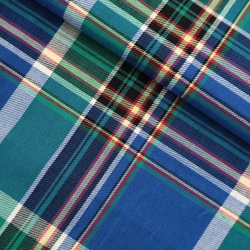 100-Cotton-32-S-Tartan-Check-Plaid-Fabric-Green-Blue-Woven-Dobby-Yarn-Dyed-Versatile-for-Girls-Boys-Shirt-Home-Textile-Lining