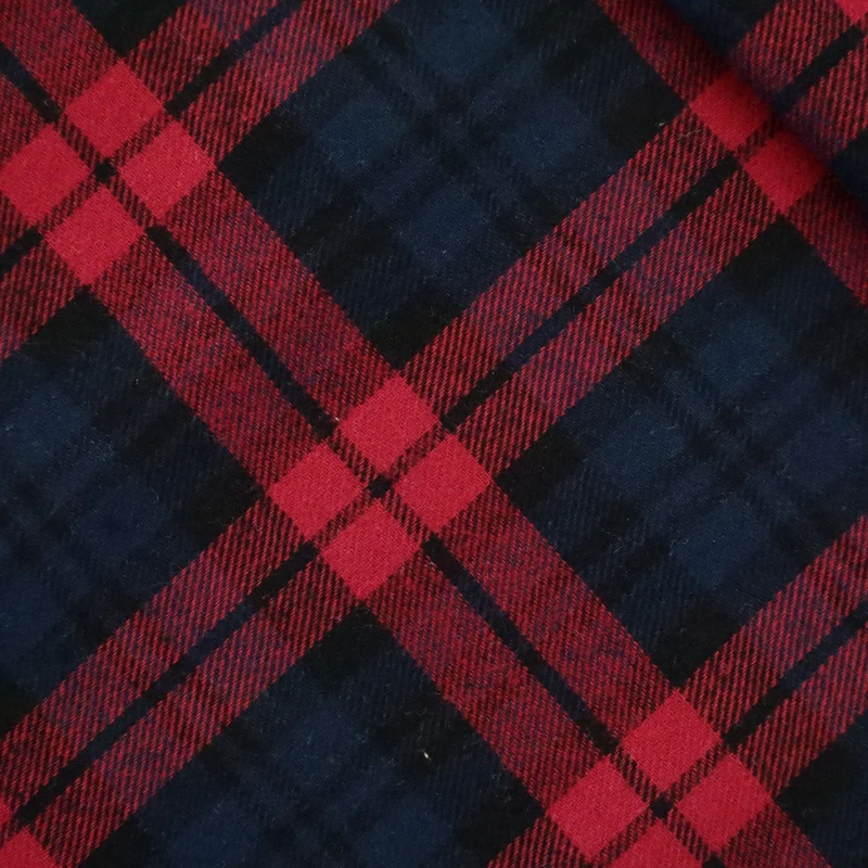 100-Cotton-Tartan-Check-Plaid-Fabric-for-Womens-Clothing-Boys-Shirt-Dress-Soft-Breathable-16S-150gsm-Red-Woven-Girls-Toys
