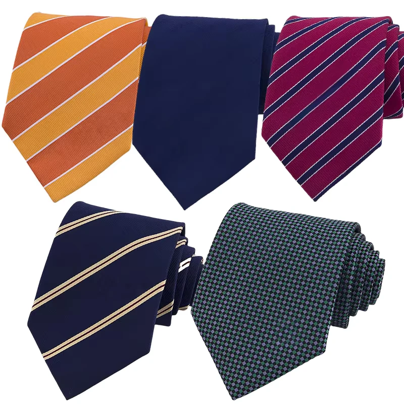 100-Handmade-1200-Stitches-Striped-Logo-Custom-Made-Pure-Polyester-Jacquard-Neck-Tie