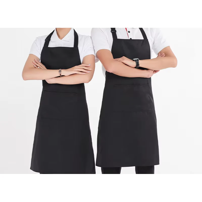 100-Polyester-Black-Adjustable-Bib-Apron-With-2-Pockets-Cooking-Kitchen-Aprons-for-Women-Men-Chef