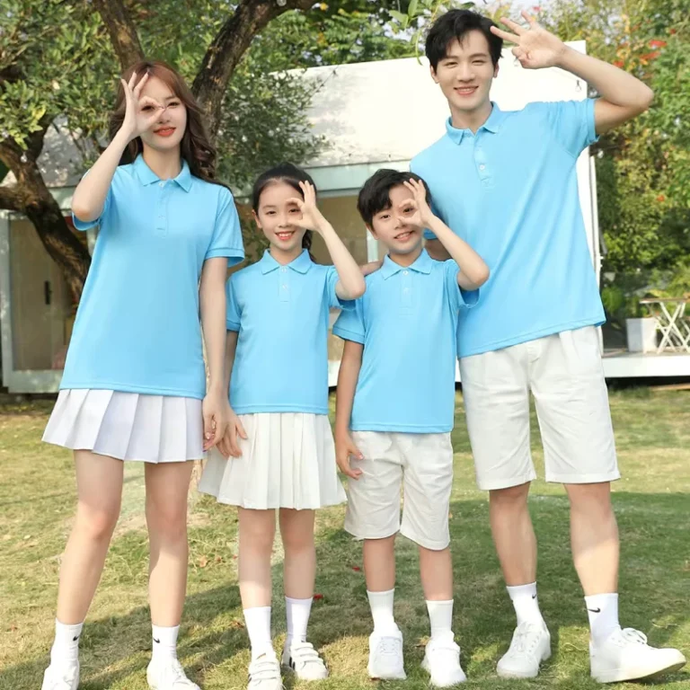 100-Polyester-Men-Solid-Anti-Pilling-Quick-Dry-Short-Sleeve-Shirts-140GSM-Blank-Playwear-ODM-Custom-School-Uniform-Family