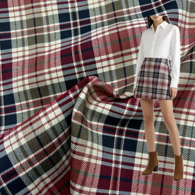 100-Polyester-Woven-Yarn-Dyed-Plaid-Pattern-8.5cm-Fashion-Fabric-Soft-for-Kids-Children-Student-School-Uniforms-2