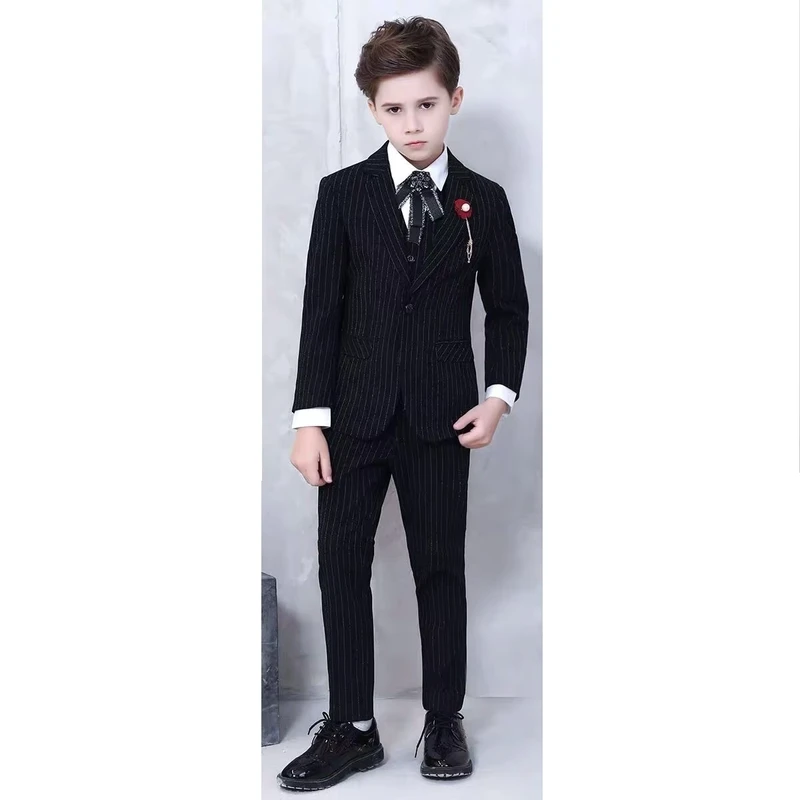 2-15-Pieces-MTM-Customized-Velvet-Collar-Boys-Tuxedo-Wedding-Suit-Black-Junior-Party-Dress-Wedding-Boys-Formal-Tuxedo-Suit