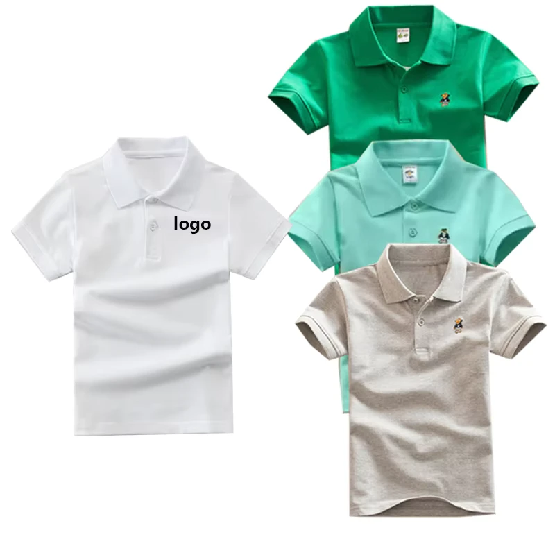 2-15-Years-100-Cotton-Boy-Kids-Polo-Shirts-Plain-School-Uniform-Short-Sleeve-Polo-Shirt-Kids