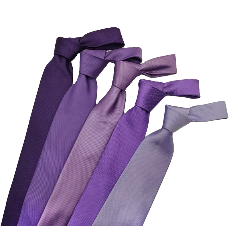 20-Pcs-Classic-Purple-Solid-Color-Series-Anti-pilling-Mens-Necktie-Custom-Logo-Polyester-Woven-Skinny-Business-Neck-Tie
