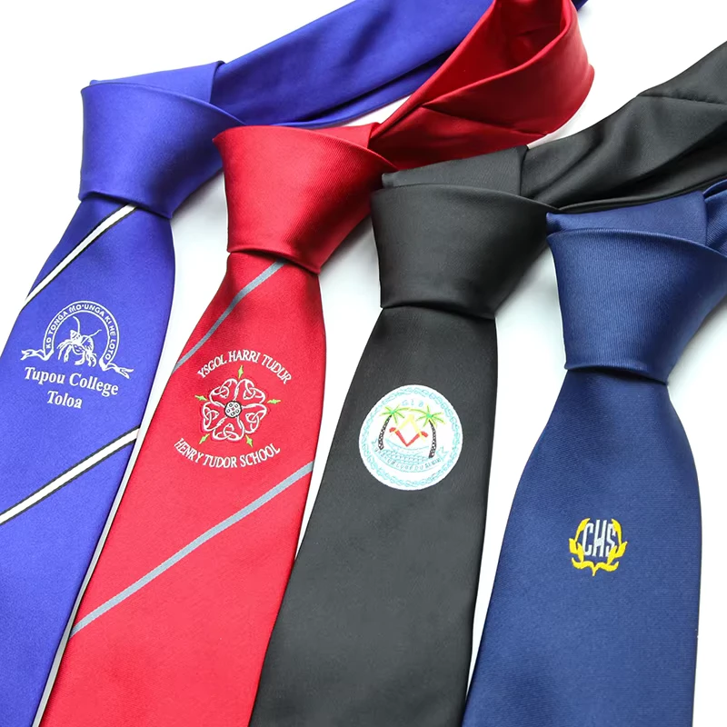 3.25Inches-Custom-Ties-Handmade-Polyester-Navy-Black-and-Under-Knot-Logo-Tie-Design-Customize-Neckties-Corbatas-for-Men