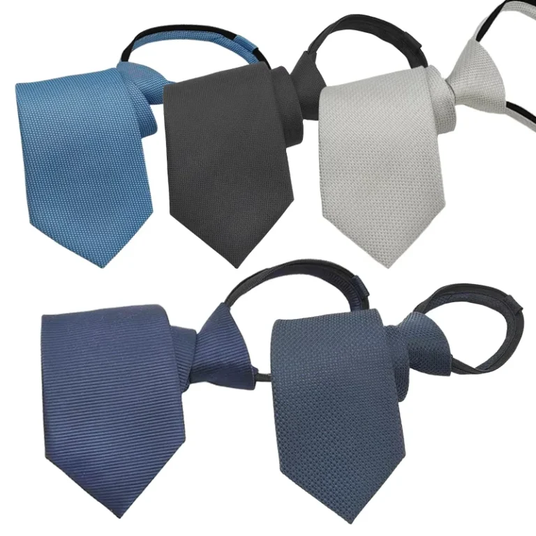 30Pcs-MOQ-GRS-Certification-Mens-Business-Solid-Color-Series-Zippered-Necktie-Polyester-Woven-Skinny-Neck-Tie